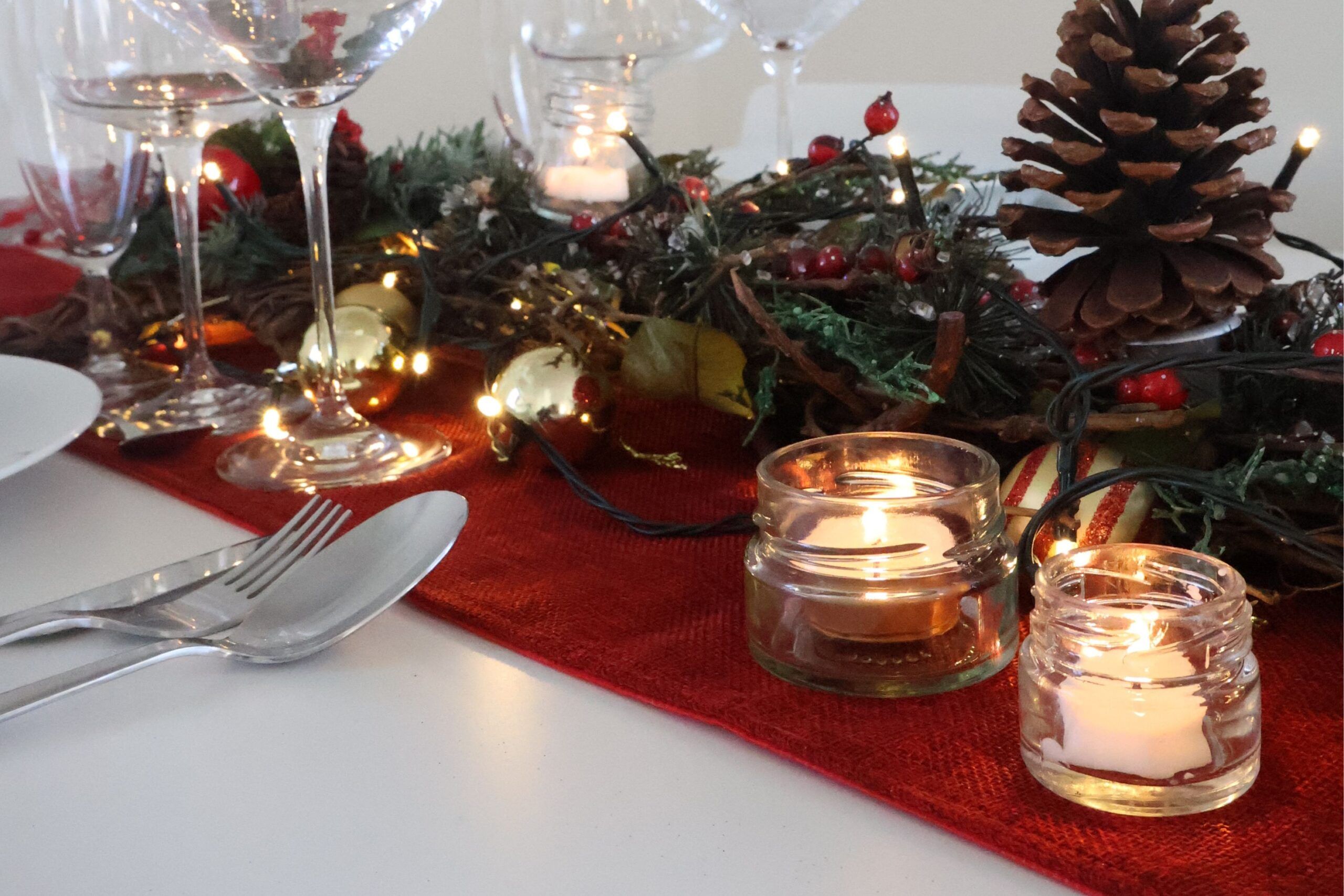tarros de vidrio para Navidad